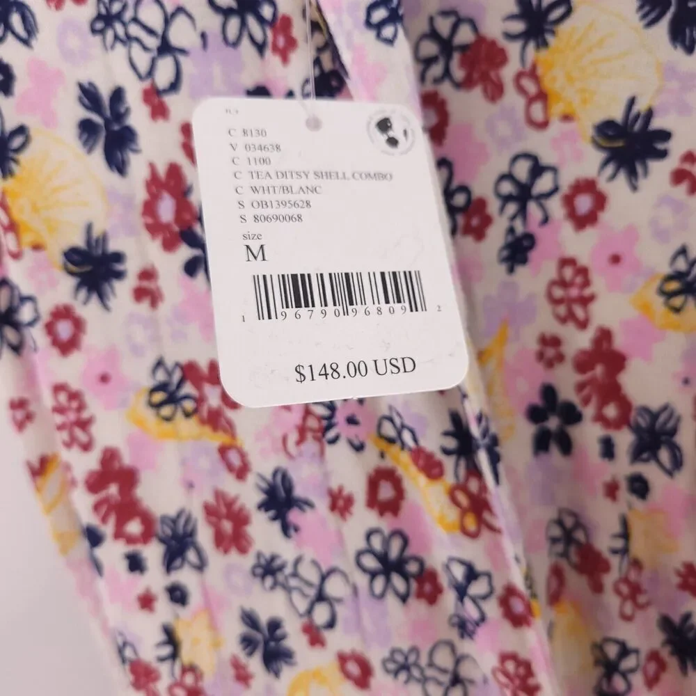 Free People Vibe Check Tie Waist Jumpsuit Tea Ditsy Print Size Medium